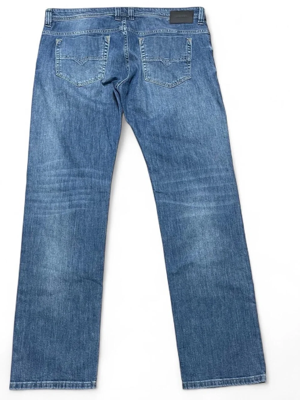 Diesel Men's Straight Jeans in Medium Blue Wash